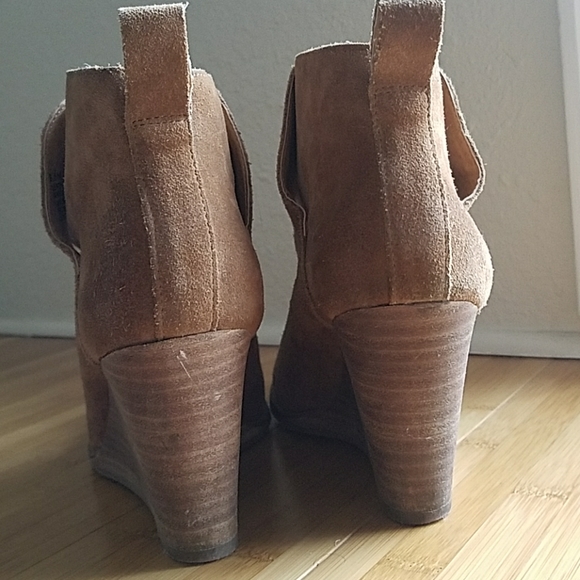 Lucky Brand Suede Wedge Heel Booties - Picture 8 of 8